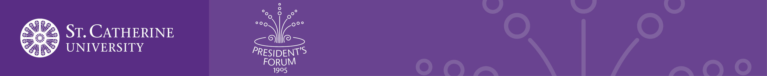 President's Forum written in white text on a purple banner.